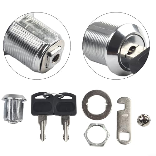 Easy Access Toolbox Sicherheitsschloss mit Doppelschlüssel Zinklegierung röhrenförmige Nockenschlösser 2 Stück  20 mm