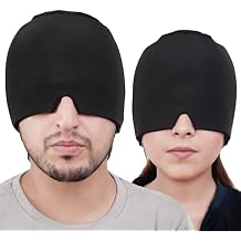 Migraine Relief Cap for Men and Women Headache Relief Cap, Ice Pack Migraine Hat, Hot & Cold Therapy Head Wrap, Cooling Compression Headache Mask, Reusable Cold Cap for Migraines Stress & Sinus Relief