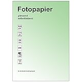  20 Stk. Fotopapier glossy, glänzend, selbstklebend, 115gr/mÂ², für A4 / Selbstklebendes Hochglanz-Fotopapier für Tintenstrahldrucker (Inkjet).