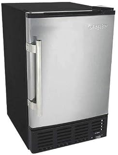 EdgeStar IB120SS Built in Ice Maker, 12 lbs, Stainless Steel and Black