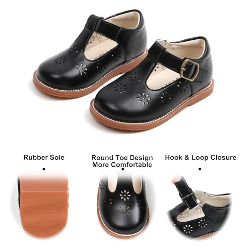 Image of Felix & Flora Toddler Little Girl Mary Jane Dress Shoes - Ballet Flats for Girl Party School Shoes