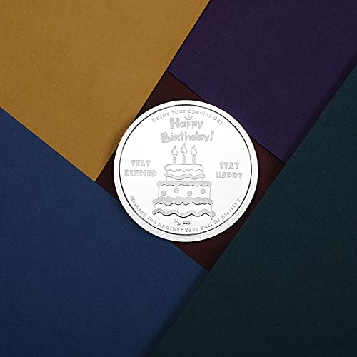 Image of Ananth Jewels BIS Hallmarked Pure Silver Coins 10 Grams Happy Birthday Gift
