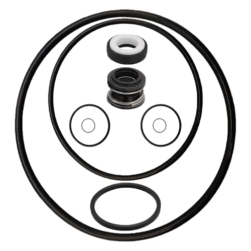 Pool Pump Gasket Seal O-Ring Rebuild Repair Kit Fit for SuperFlo-VS/SuperMax STA-RITE Pool Pump Seal Kit 78 – Includes PS-200 Shaft Seal, Drain Plug O-Rings, Seal Plate O-Ring