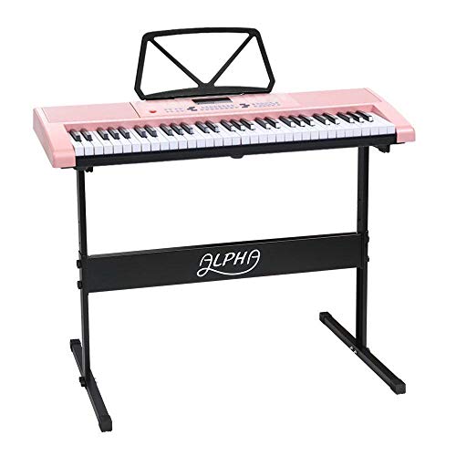 ALPHA 61 Keys Electronic Piano Keyboard Portable Digital Keyboard with Audio Inp