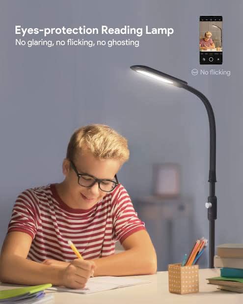 coverzone Aukey Modern İç Mekan Aydınlatma Göz Yormayan LED ayaklı lamba 5 Kademeli Ayarlanabilir Parlaklık İçin Modern Park Lambası Salon Oturma Odası Koltuk Ucu Piyano Lamba Ayakta Duran Işık, Coverzone