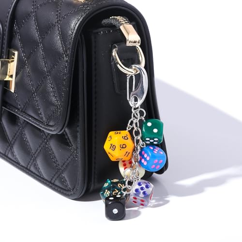 YURAOER Lucky Dice Cherry Keychain