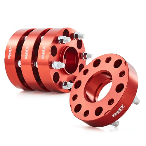 Image of OMT 6x5.5 Wheel Spacers with 78.1mm Center Hub Bore, Set of 4 | 1.5 Inch Hubcentric Wheel Spacers with M14x1.5 Studs Compatible with Chevy Silverado GMC Sierra 1500 Suburban Tahoe