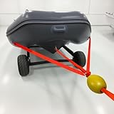 3 Point Dinghy Towing Bridle with Float - Adjustable Middle Leg, Heavy-Duty 1-inch High-Strength Polyester Webbing, - Can Evenly Pull Inflatable Boats or Dinghy Boats - Yellow Float to Prevent Sinking