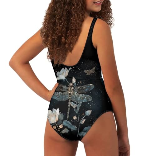 Image of YEXIATODO Kids One Piece Swimsuit for Teen Girls Womens Bathing Suit High Waist Bikini Set Girls Swimsuit for 7-18 Years Old