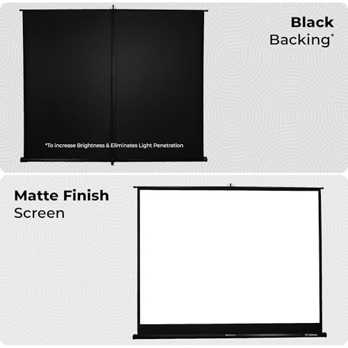 Image of Zebronics Tripod Projector Screen, 304.8 cm (120 Inch), 4K Support, Adjustable Height, 4:3 Aspect Ratio, 160 Wide Viewing Angle, Matte Finish Screen, Black Backing (PST120A)