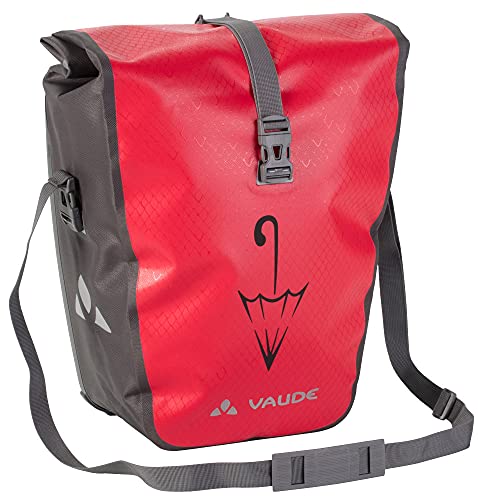 VAUDE Aqua Back Single Sondermodell mit Schirmlogo Hinterradtasche Gepäckträgertasche, Red SE