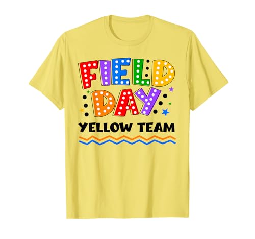 Field Day Yellow Team Funny for Teacher Kids Field Day Games T-Shirt
