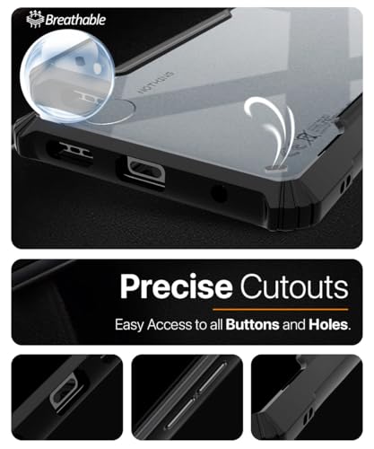Image of WOW IMAGINE Shock Proof Clear Back Case Mobile Cover for Nothing Phone 4A Pro (Hard | Hybrid PC + TPU | Full Armour Device & Camera Protection | Black)