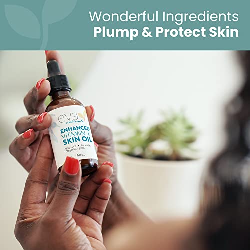 Vitamin E Skin Oil - Natural Vitamin E Oil For Scars, Stretch Marks & Dark Spots - Vitamin E Oil For Hair - Vitamin E Serum For Face Scar Oil, Enhanced With Avocado & Organic Jojoba Oil By Eva Naturals Xl 2 Oz #TOP6