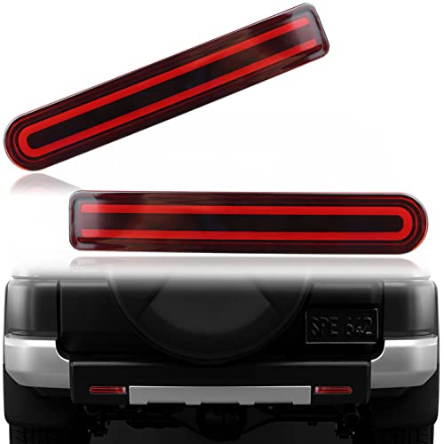 PGTOPONE DRL Red Lens LED Rear Fog Daytime Running Lamp Dynamic Sequential LED Turn Signal Light Function Compatible with Toyota FJ Cruiser 2007-2022 Accessories