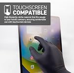 72HRS Black Nitrile Gloves, Disposable Gloves-6mil, Rubber/Latex Free, Gants Jetables, Gants Nitrile, Chemical Resistant
