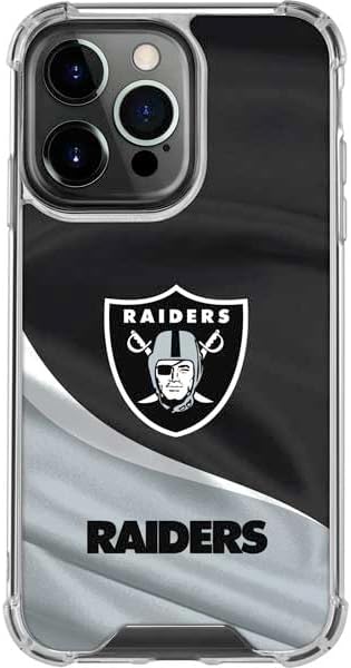 Skinit Clear Phone Case Compatible with iPhone 16 Pro - Officially Licensed NFL Las Vegas Raiders Design