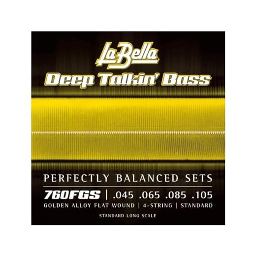 La Bella Deep Talkin Bass Gold Flats Electric Bass Strings - 4-String
