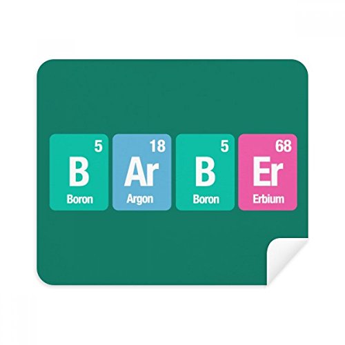 Chiffon de nettoyage pour écran et lunettes Barber Chemical Element Science en daim 2 pcs