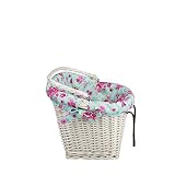 e-wicker24 Alles aus Weide Kosz rowerowy z przodu, duży, pleciony, na bagażnik rowerowy, retro, wiklinowy, na kierownicę, styl vintage, wiklinowy