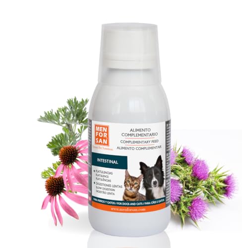 MENFORSAN Alimento Complementare liquido per cani e gatti con Problemi Intestinali 120 ml, Migliora la digestione, Previene i parassiti interni
