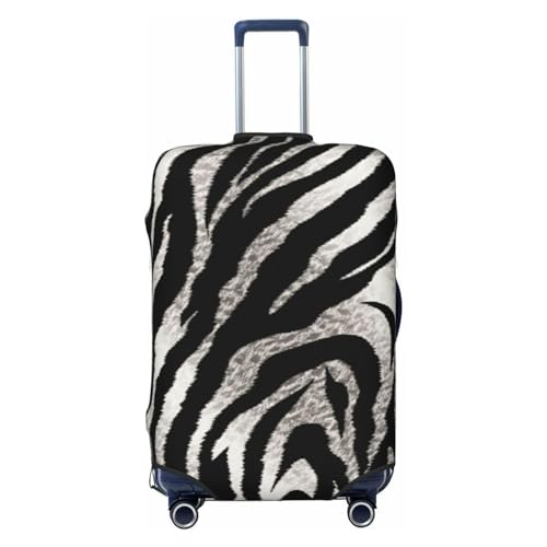 Black And White Zebra Print Travel Luggage Cover Suitcase Protector Washable Elastic Suitcase Cover Anti-Scratch Luggage Protector Travel Suitcase Baggage Cover Fits 18-32 Inch Suitcase Small