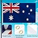 Australian Flag 3x5 FT Heavy Duty Australia Flag Double Stitched Vivid Color Fade Proof Outdoor Decor With Brass Grommets(Australia)