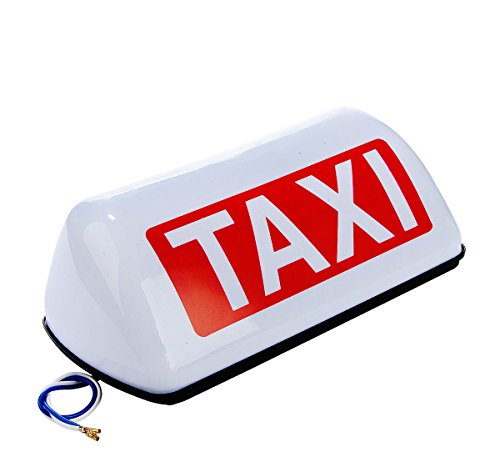 Lámpara magnética e impermeable para techo de coche con las letras u00abTAXIu00bb de 12 V y color blanco