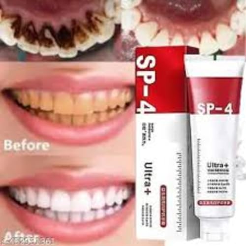 PRATHAM SP 4 Ultra Brightening Toothpaste Advanced Whitening Formula for Stain Removal and Enamel Protection 50g Fresh Mint 50 GM SP - 4 PACK OF - 1