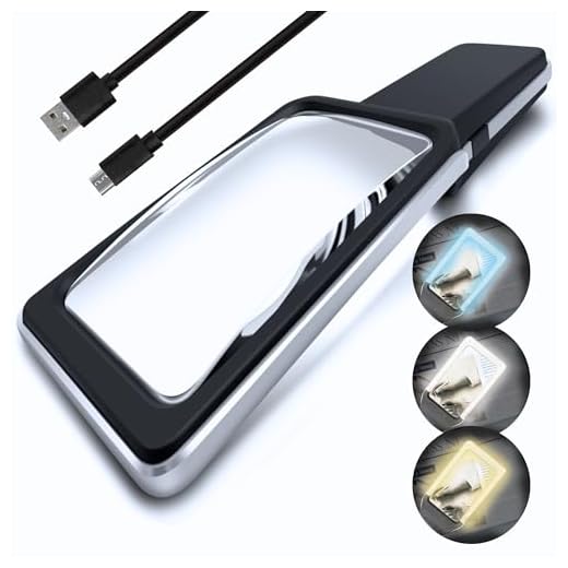 [Rechargeable] 4X Magnifying Glass with [10 Anti-Glare & Fully Dimmable LEDs]-Evenly Lit Viewing Area-The Brightest & Best Reading Magnifier for Small Prints, Low Vision Seniors, Macular Degeneration