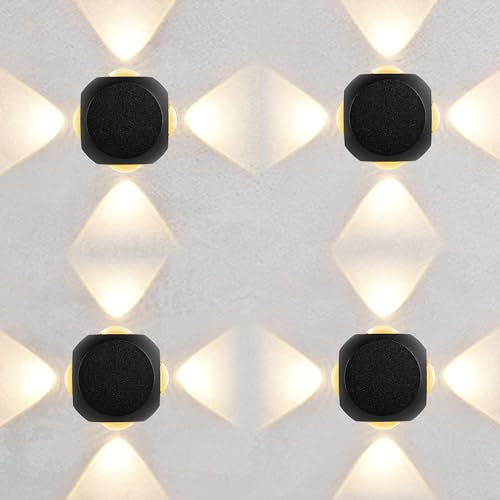 Gesto 8W Waterproof Led Wall Light for Home Decoration – Up Down 4-Way LED Wall Lamp | IP65 Outdoor Fancy Wall Lights for Balcony,Gate,Elevation,Garden,Patio | Decorative Wall Mount Light -Pack of 4 Gesto 8W Waterproof Led Wall Light for Home Decoration – Up Down 4-Way LED Wall Lamp | IP65 Outdoor Fancy Wall Lights for Balcony,Gate,Elevation,Garden,Patio | Decorative Wall Mount Light -Pack of 4