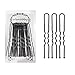 Wenobby 40 Bobby Pins Black Metal U Shaped Hair Pins Hair Clips - For Updo Ponytail Roller Curl Styling - 2.0 inch