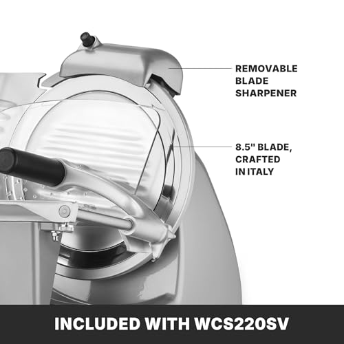 Image of Waring Electric Food Slicer with 8.5 in Blade | 8.5 in Blade, 3 /4 Horsepower Motor, Cast Aluminum Base, for Professional Kitchens & Delis