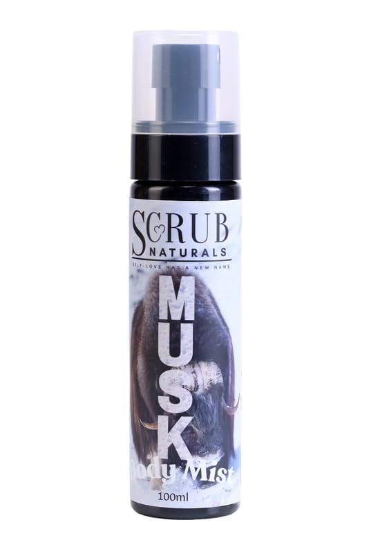 Scrub Naturals Musk Body Mist for Men & Women | Long Lasting & Refreshing Fragrance | Travel-Friendly Body Spray | 100ml