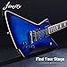 Firefly FFLX Solid Body Electric Guitar,Mahogany Guitar body,Stainless steel and ball end frets,rosewood fretboard(BlueBerry Color)