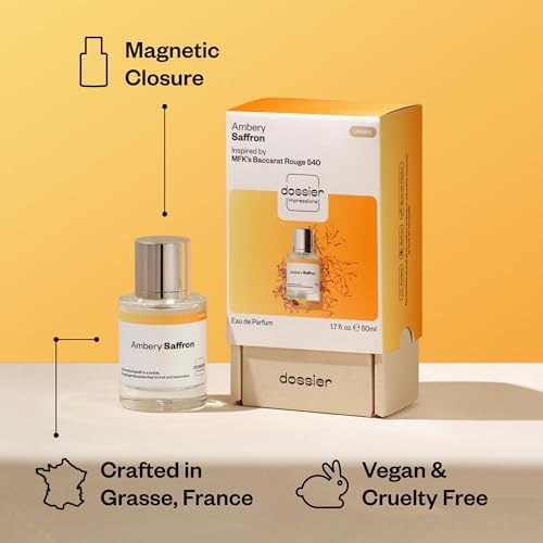 Dossier - Ambery Saffron - Eau de Parfum - Inspired by Baccarat Rouge 540 - Long-Lasting Fragrance - Unisex - 1.7 fl oz (50ml) - 4