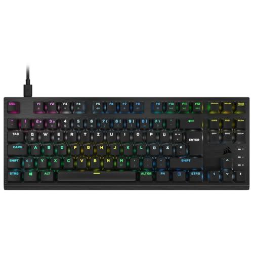 Clavier gaming Corsair K60 Pro TKL RGB mécanique optique switch OPX disposition DE pour PC