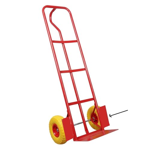 Sack Truck Trolley with Solid Tyres 600Ibs, Trolley On Wheels With Large Toe Plate, Tyre Protection Plate, Heavy Duty Hand Truck Multi Purpose Barrow Sack Hand Truck