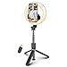Produktbild Selfie Ringlicht 6.3'' Ringleuchte mit Stativ Handyhalter Fernbedienung 3 Lichtmodi + 3 Helligkeitsstufen tragbares LED-Ringlicht für iPhone Samsung