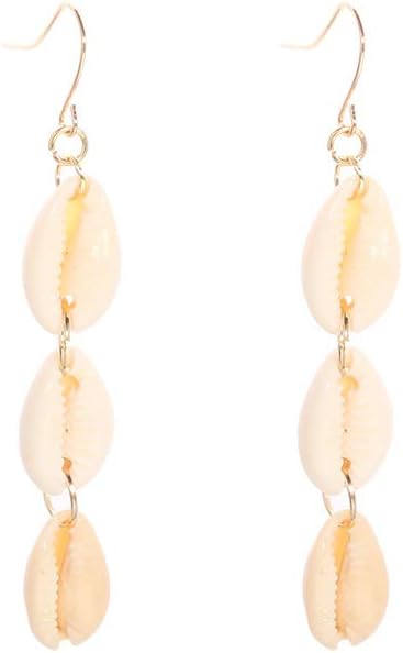 Doubnine Boho Sea Shell Cowrie Earrings Dangle Beach Festival Women Jewelry for Her - Image 4