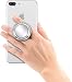 Produktbild Jumpop ausziehbarer Griff & Sockel für Smartphone / Tablet / Kindle / E-Book [selbstklebend, Spiegel, kompatibel mit Magnethalterungen, große & kleine Hände, Standfunktion] silber Hochglanz