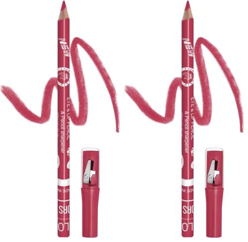 Image of Colors Queen Eye & Lip Liner Pencil with Sharpener | Long Lasting & Smudge Proof Lip Liner | Matte Finish, Rich Color Payoff Sharpenable Pencil (Baby Pink) (Pack of 2)