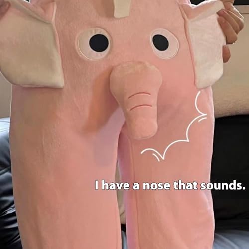 Elephant Pants for Men，Unisex Cartoon Cute Three-dimensional Couple Pajamas, Funny Elephant Shorts And Trousers.4