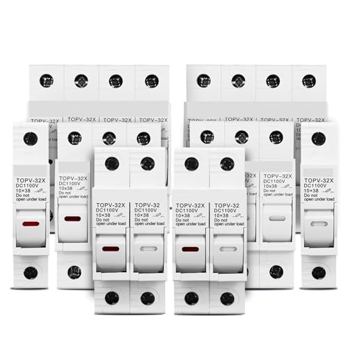 Porte-fusible 4P 1100 V CC 10x38 mm photovoltaïque de base TOPV-32X sans LED