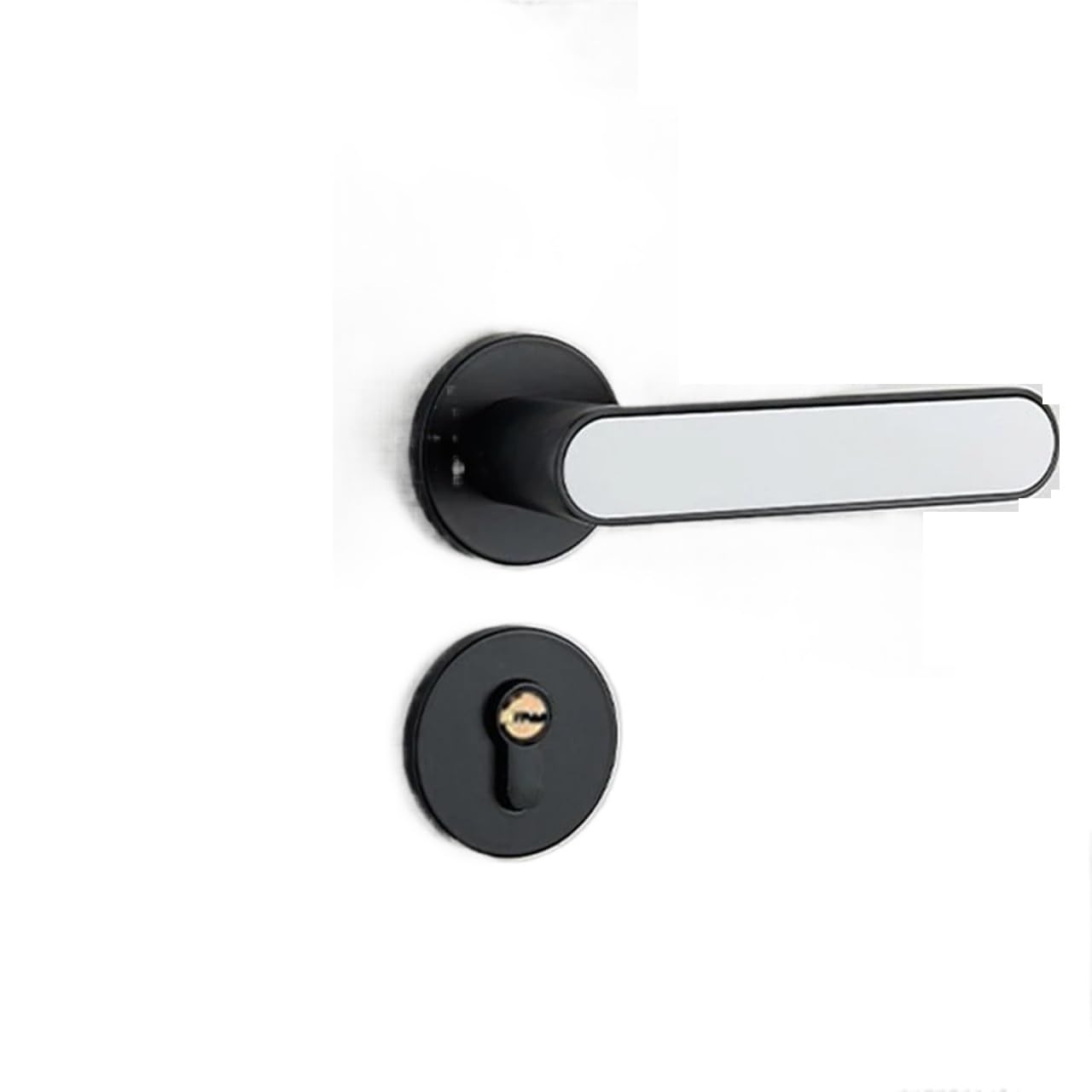 Sxolcoufoh Black White Bedroom Split Door Lock Mechanical Room Solid Handle Furniture Hardware Locks 1Pcs(Black White)