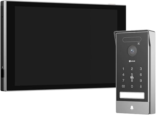 EZVIZ 4K Connected Video Intercom Doorphone, 8 Inch Touch Monitor, Palm/Face Recognition, Remote Unlock, 2 Wires, Human Detection, RFID Option, Waterproof, Dual-Band WiFi, HP7 Pro - 1