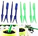 Istloho 4 pary narzędzi ogrodowych zestaw narzędzi rzemieślniczych do sukulentów, kociołków, miniatura rośliny, zestaw narzędzi rzemieślniczych do donic na rośliny sukulentów, niebieski/zielony