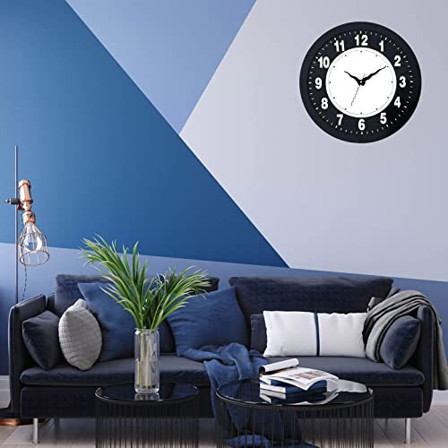 Image of Elica Round Analog Wall Clock with LED Back Light 30 cm x 30 cm (White)