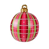 hacer bolas de navidad gigantes ✌✌ Material de alta calidad: la bola navideña roja está hecha de material de PVC de alta calidad, adecuado para uso en interiores y exteriores, que es resistente al agua y puede prevenir arañazos de manera efectiva, pero tenga cuidado con los objetos afilados.