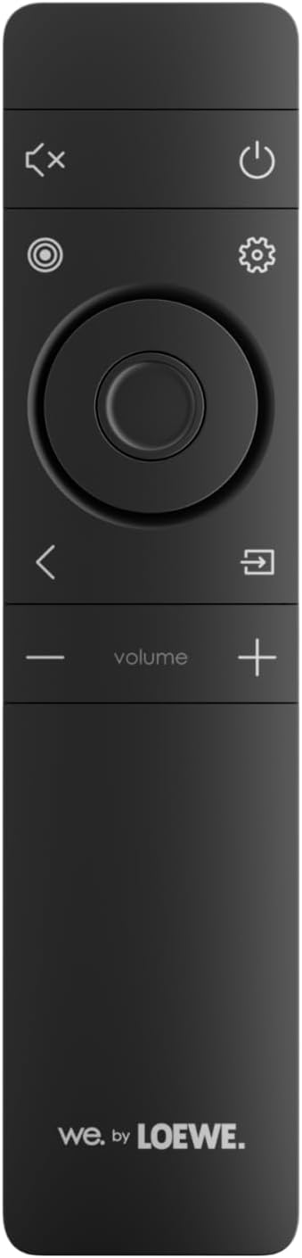 Loewe We. BOOST remote control with power, volume, and navigation buttons
